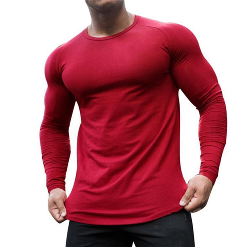 Quick Dry Long Sleeve Gym T-Shirt for Men
