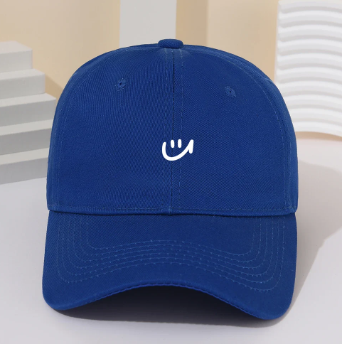 Vibes Baseball Cap with Smiley Face Design (One Piece)